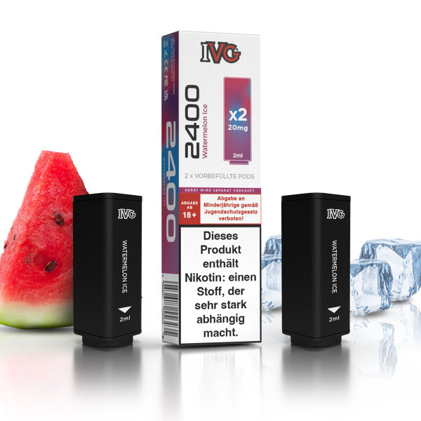 IVG 2400 - 4-Pod System - Prefilled Pods (2 Stück) Watermelon Ice  - 20mg