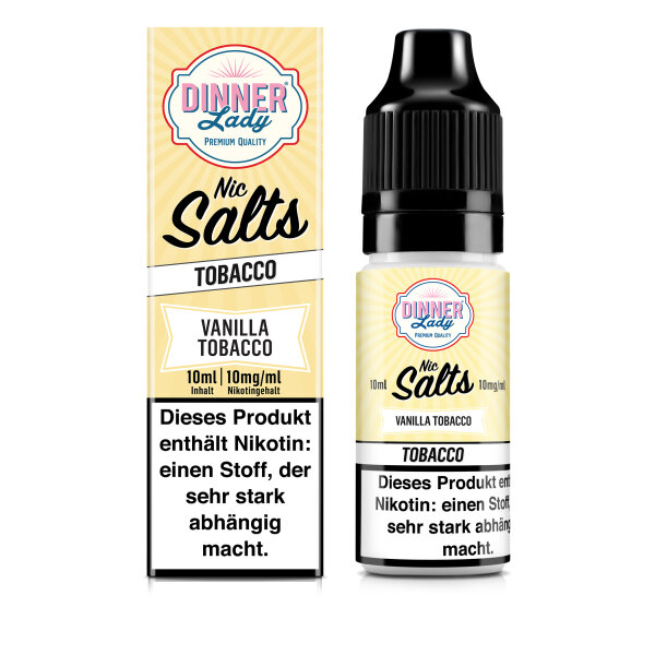 DINNER LADY - Liquid Vanilla Tobacco - Salt Nic 50:50 10ml/20mg