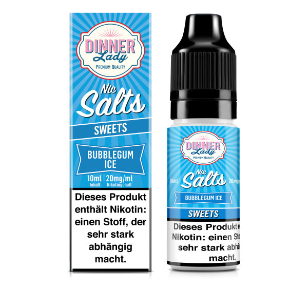 DINNER LADY - Liquid Bubblegum Ice - Salt Nic 50:50 10ml/20mg