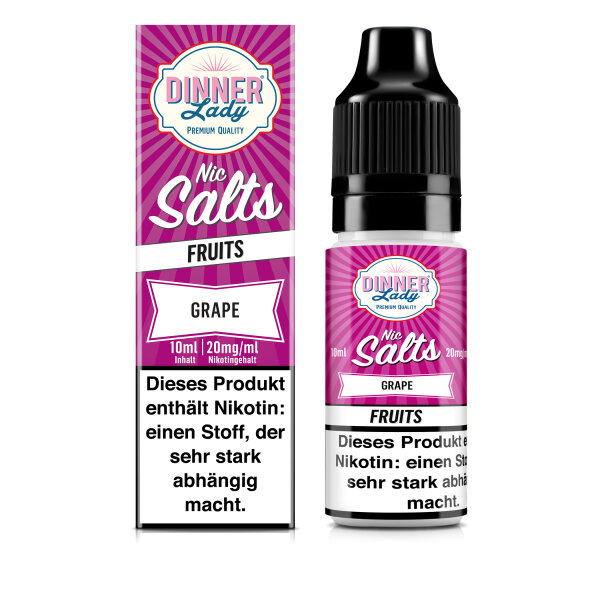 DINNER LADY - Liquid Grape - Salt Nic 50:50 10ml/20mg