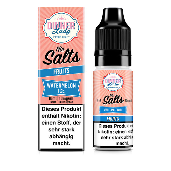 DINNER LADY - Liquid Watermelon Ice - Salt Nic 50:50 10ml/10mg