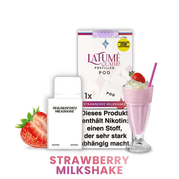 La Fume Cuatro -  Prefilled Pod Strawberry Milchshake