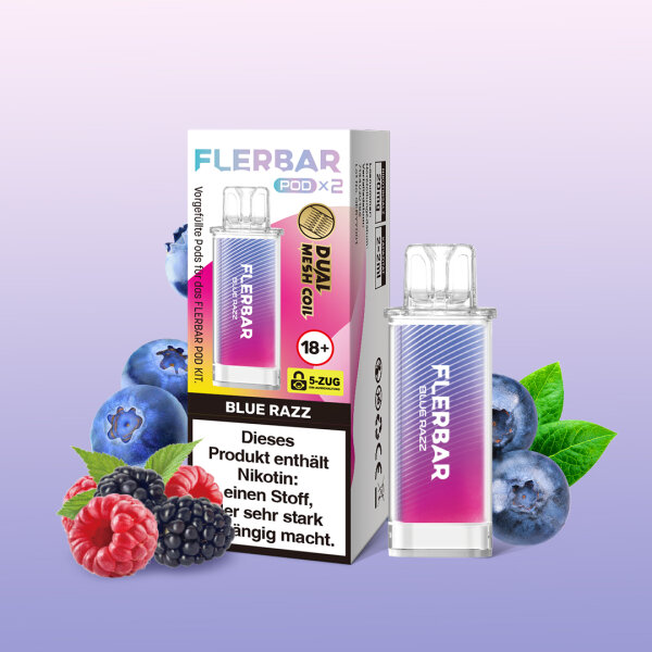 Flerbar -  Prefilled Pod BLUE RAZZ