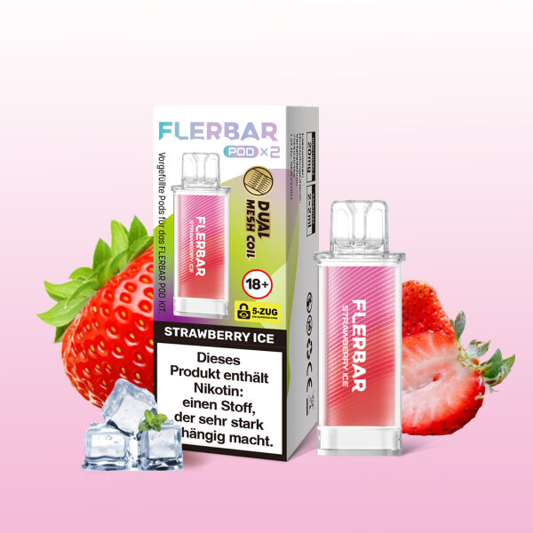 Flerbar -  Prefilled Pod STRAWBERRY ICE