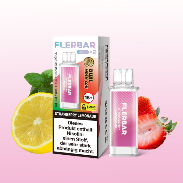 Flerbar -  Prefilled Pod STRAWBERRY LEMONADE