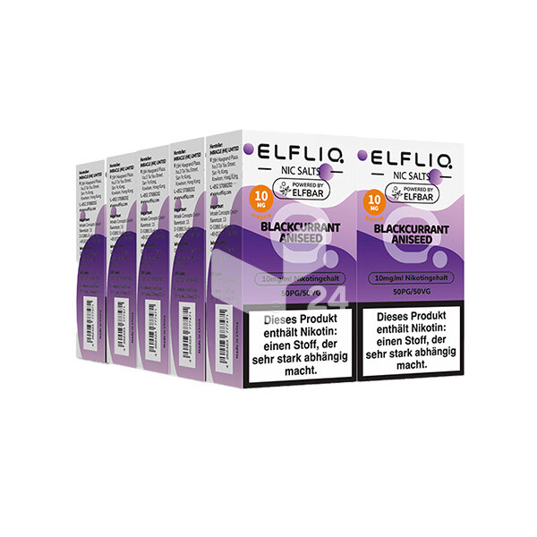 Elfbar - Elfliq Blackcurrant Aniseed - 10mg Nikotin