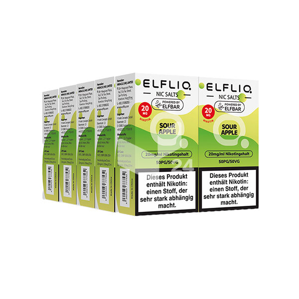 ELF BAR - Elfliq Sour Apple - 20mg Nikotin