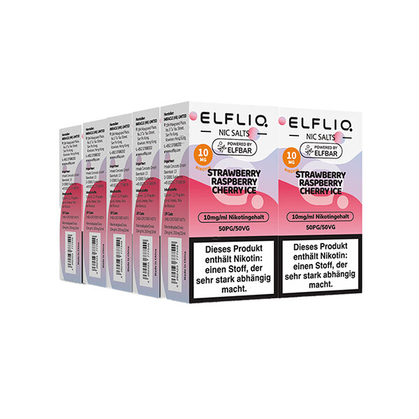 ELF BAR - Elfliq *NEU* Strawberry Raspberry Cherry Ice - 10ML - 10MG/ML - NIKOTINSALZ