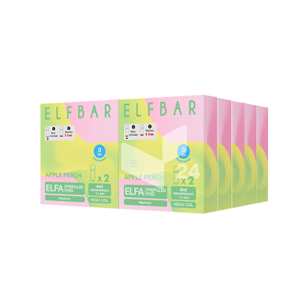 Elfbar Elfa Pod - (ohne Nikotin) Apple Peach - 0mg