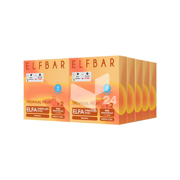 Elfbar Elfa Pod - (ohne Nikotin) Tropical Fruit - 0mg