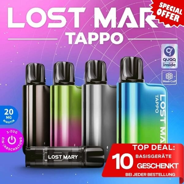 Lost Mary - TAPPO 1-Box 100 Stück + 10% Gratis Basisgeräte