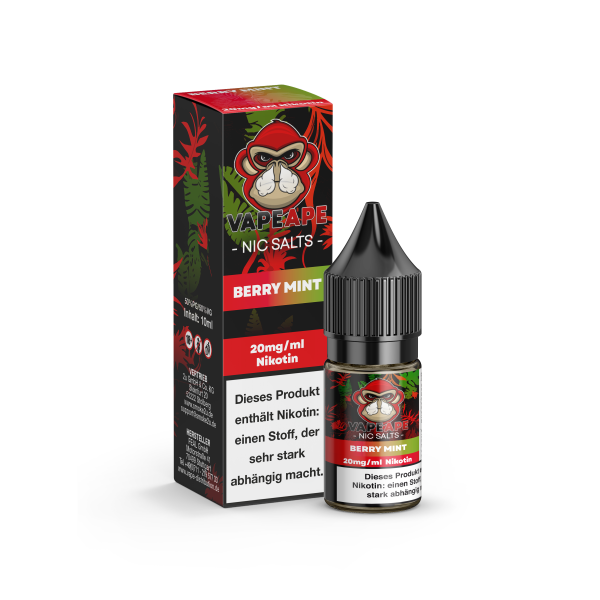 VapeApe - Liquid  Berry Mint 20mg - 10ml Salzliquid