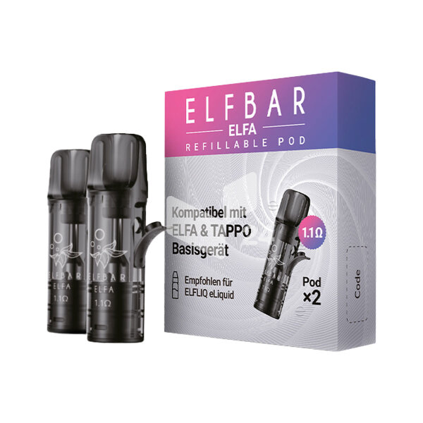 Elfbar - Refill Pods(Leerpod) Refillable Pods 1,1 Ohm (Elfa&Tappo)