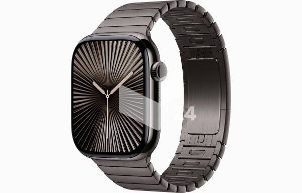 Apple Watch Series 10 GPS + Cellular, 46 mm Titangehäuse Schiefer, Gliederarmband Schiefer