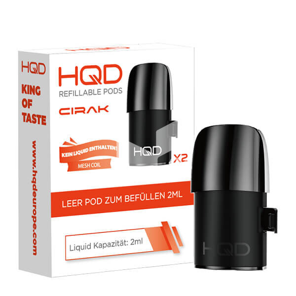 HQD Refillable Pod | 2 ml Kapazität & Mesh Coil | Vapebox24.de