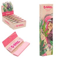 G-Rollz | Rolling Papers Collector Mushroom Lady Pink – 50 King Size Slim Papers + Tips (24er Display)