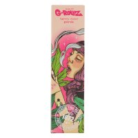 G-Rollz | Rolling Papers Collector Mushroom Lady Pink – 50 King Size Slim Papers + Tips (24er Display)