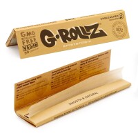 G-Rollz | Rolling Papers Ungebleicht Extra Dünn – 50 King Size Slim Papers (50er Display)