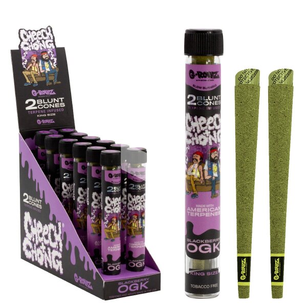 G-Rollz | Wraps & Blunts Cheech & Chong™ Terpen-Infundierte Blunt Cones  Blackberry OGK (12er Display, 24 Blunts)