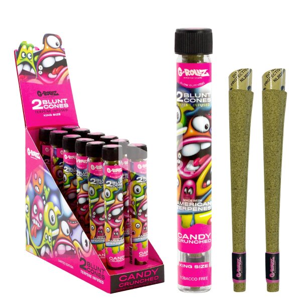 G-Rollz | Wraps & Blunts Terpen-Infundierte Cones Candy Crunched (12er Display, 24 Cones)