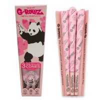 G-Rollz | Cones Banksy Graffiti "Panda Gunnin" Pink – 3 King Size Cones (24er Display)