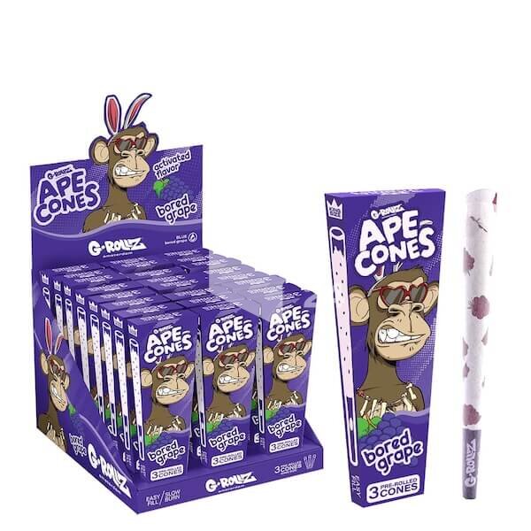 G-Rollz | Cones Ape Cones "Bored Grape" (24x)