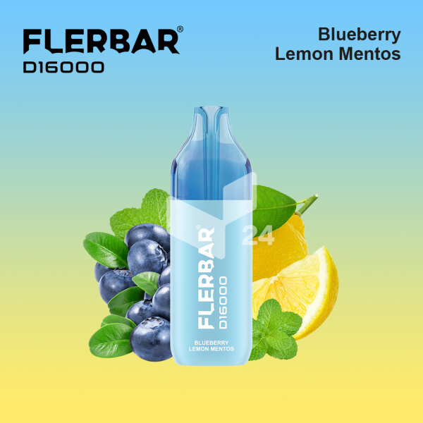 Flerbar - D16000 Blueberry Lemon Mint