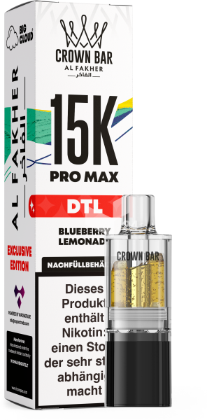AL Fakher - Pro Max 15K Pod 10ml – Blueberry Lemonade – DTL