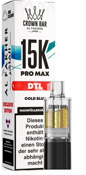 AL Fakher - Pro Max 15K Pod 10ml – Cold Blue – DTL