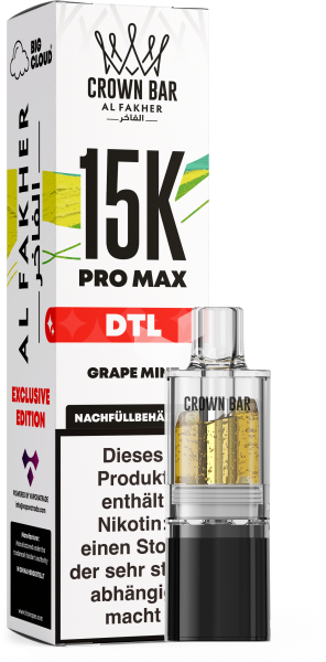 AL Fakher - Pro Max 15K Pod 10ml – Grape Mint – DTL