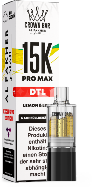 AL Fakher - Pro Max 15K Pod 10ml – Lemon & Lime – DTL