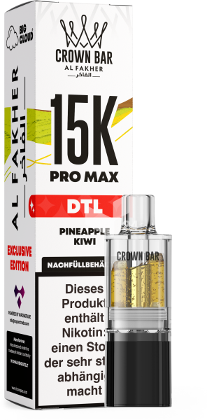 AL Fakher - Pro Max 15K Pod 10ml – Pineapple Kiwi – DTL