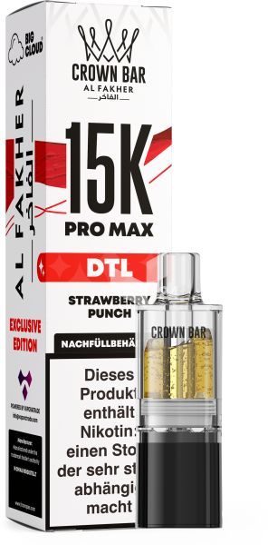 AL Fakher - Pro Max 15K Pod 10ml – Strawberry Punch – DTL