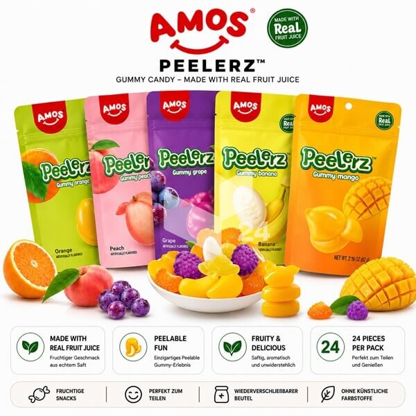 Amos Peelerz Candy – Schälbare Fruchtgummi 65g
