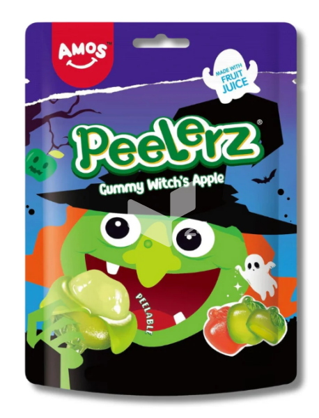 Amos Peelerz Candy – Schälbare Fruchtgummi Witch`s Apple Halloween