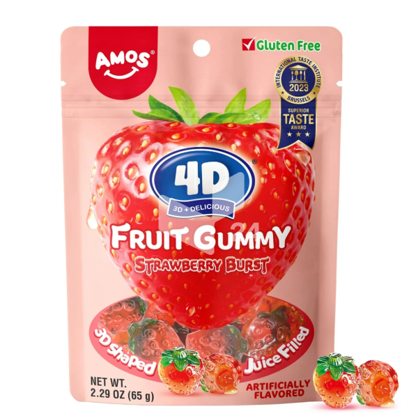 Amos Candy – 4D Strawberry Gummy