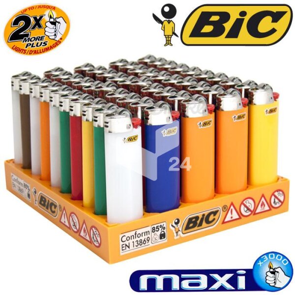 BIC® Einwegfeuerzeug 50er-Display Maxi J6