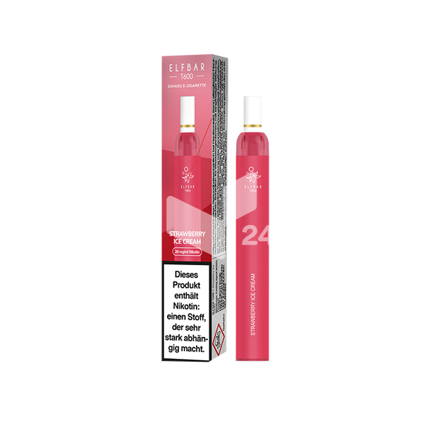 ELFBAR T600 Strawberry Ice Cream 20mg - Vapebox24 - Großhandel für E-