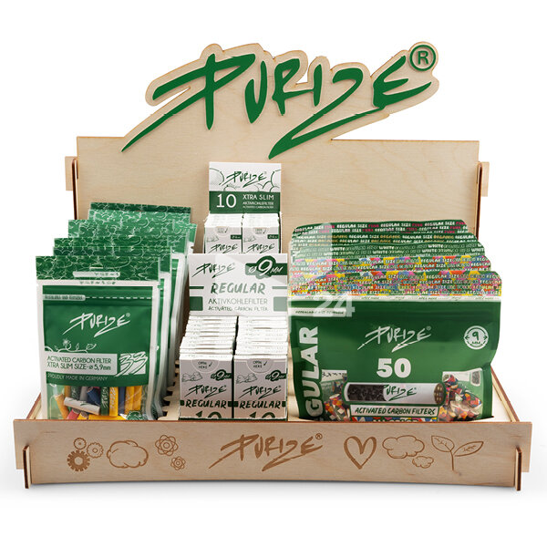 PURIZE POS-Aufsteller + 35x Artikel