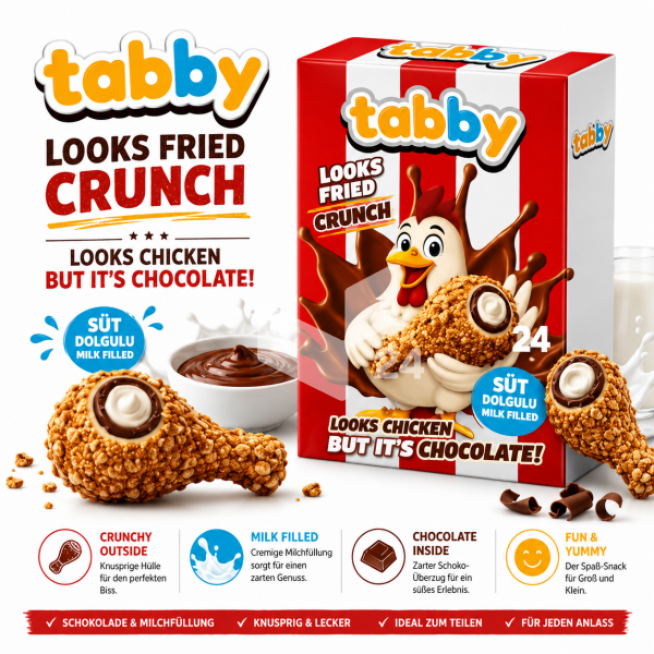 Tabby - Crunch Chocolate (Looks fried Chicken) 50g