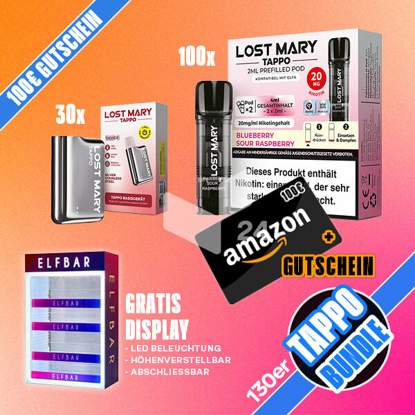 Lost Mary Tappo Bundle + 100€ Amazon + GRATIS Display