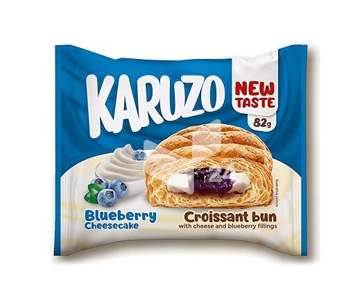 Karuzo Croissant - Blueberry Cheesecake Füllung 82g - 24er Karton