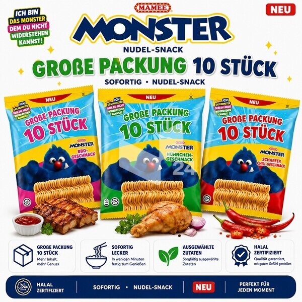 Mamee Monster Nudel Snack