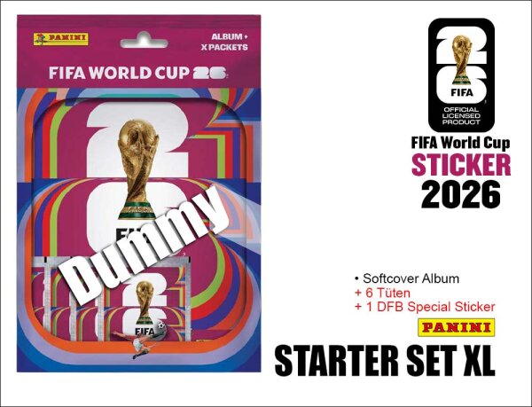 Panini FIFA WM 2026 Sticker - Starter Set XL (Soft-Cover+6Tüten)