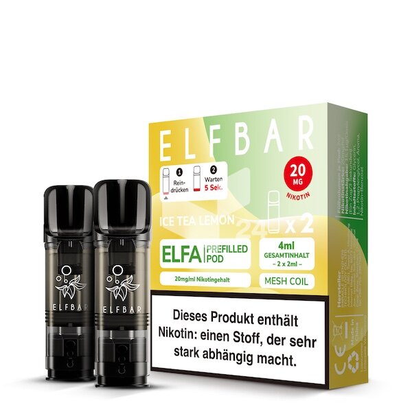 Elfbar Elfa - Prefilled Pod - Ice Tea Lemon *NEU*