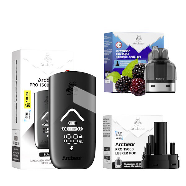 Arcbear Pro 15000 - Blackberry Ice - Starter Kit