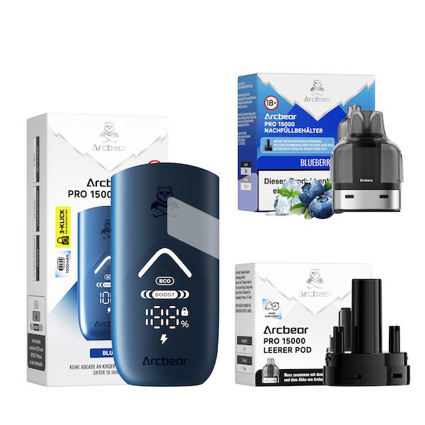 Arcbear Pro 15000 - Blueberry Ice - Starter Kit