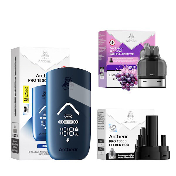 Arcbear Pro 15000 - Grape Ice - Starter Kit