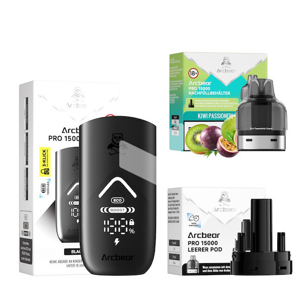 Arcbear Pro 15000 - Kiwi Passionfruit Guava - Starter Kit