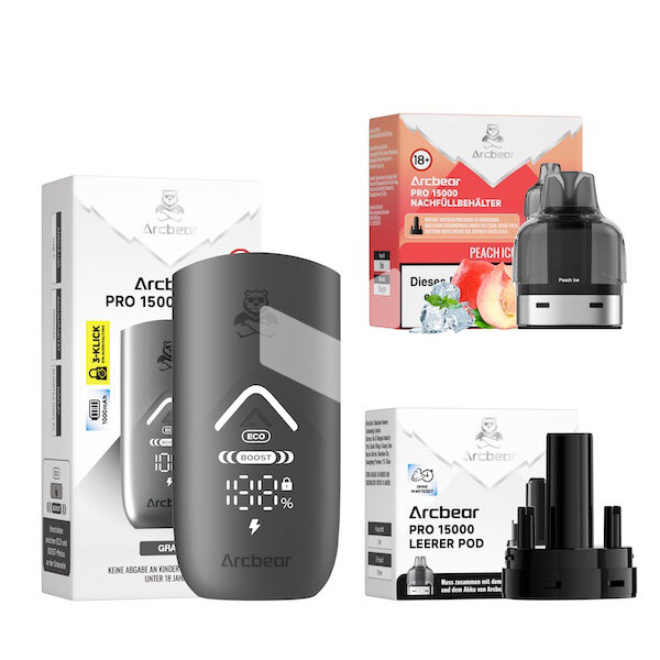 Arcbear Pro 15000 - Peach Ice - Starter Kit